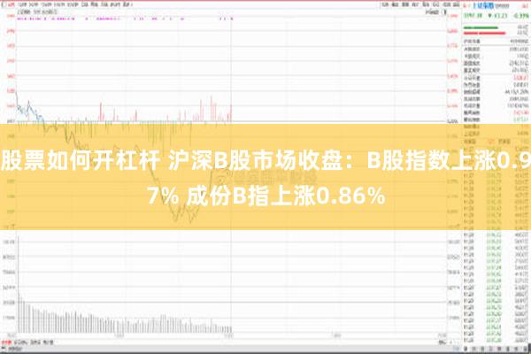 股票如何开杠杆 沪深B股市场收盘：B股指数上涨0.97% 成份B指上涨0.86%