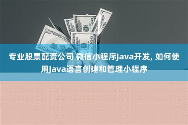 专业股票配资公司 微信小程序Java开发, 如何使用Java语言创建和管理小程序